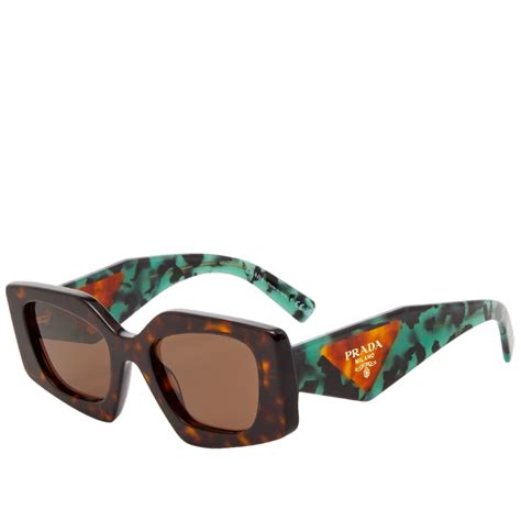 prada sunglasses.tortoise green